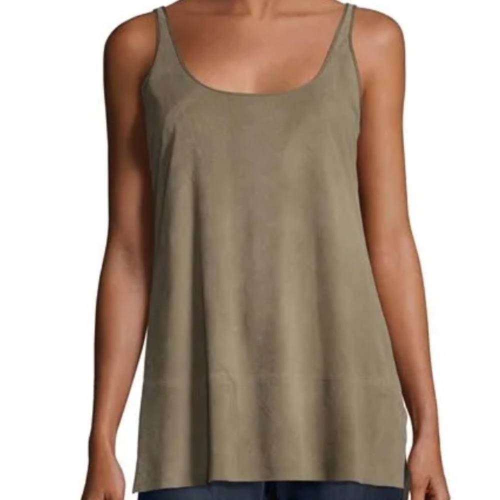New Lafayette 148 New York Split Lamb Suede Tank Size Large
